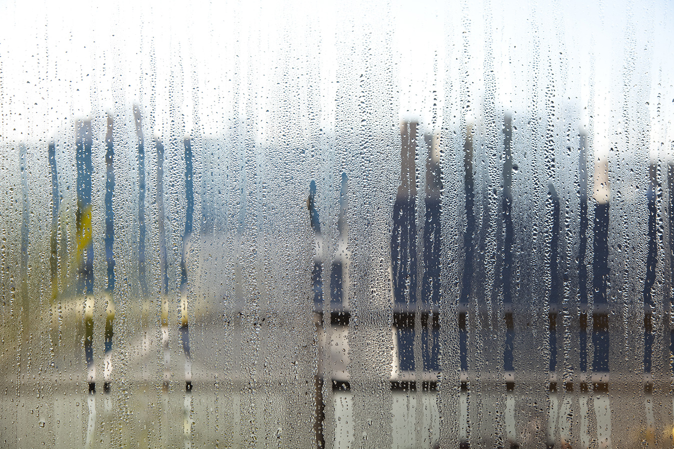 Misty window with condensation, in need of window repair cornwall.