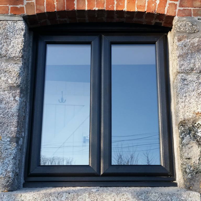 Newly fitted uPVC windows on a Cornish home