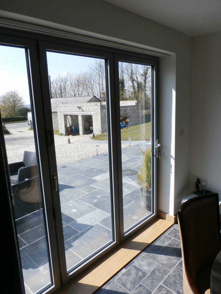 Black aluminium door frames by All Glass Cornwall