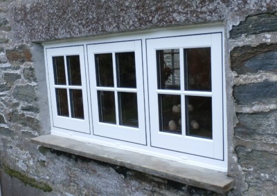 Casement window in white upvc fitted in falmouth